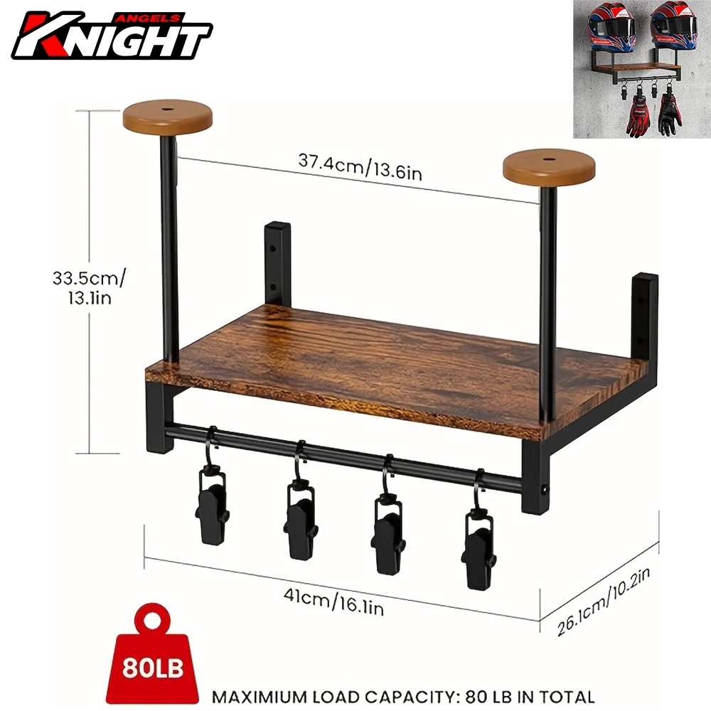 Motorcycle Helmet Wall Mount With Wooden Shelf Hooks Motocross And Bicycle Equipment Sports Brackets Motorcycle Accessories
Motorcycle Helmet Wall Mount With Wooden Shelf Hooks Motocross And Bicycle Equipment Sports Brackets Motorcycle Accessories