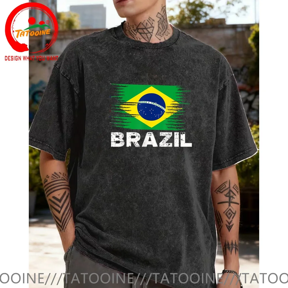 Vintage Washed Cotton T-Shirt Funny Designer Brazil Brazilian Flag Heritage T Shirt Men Fashion Trendy Casual Clothing Stylish
Vintage Washed Cotton T-Shirt Funny Designer Brazil Brazilian Flag Heritage T Shirt Men Fashion Trendy Casual Clothing Stylish