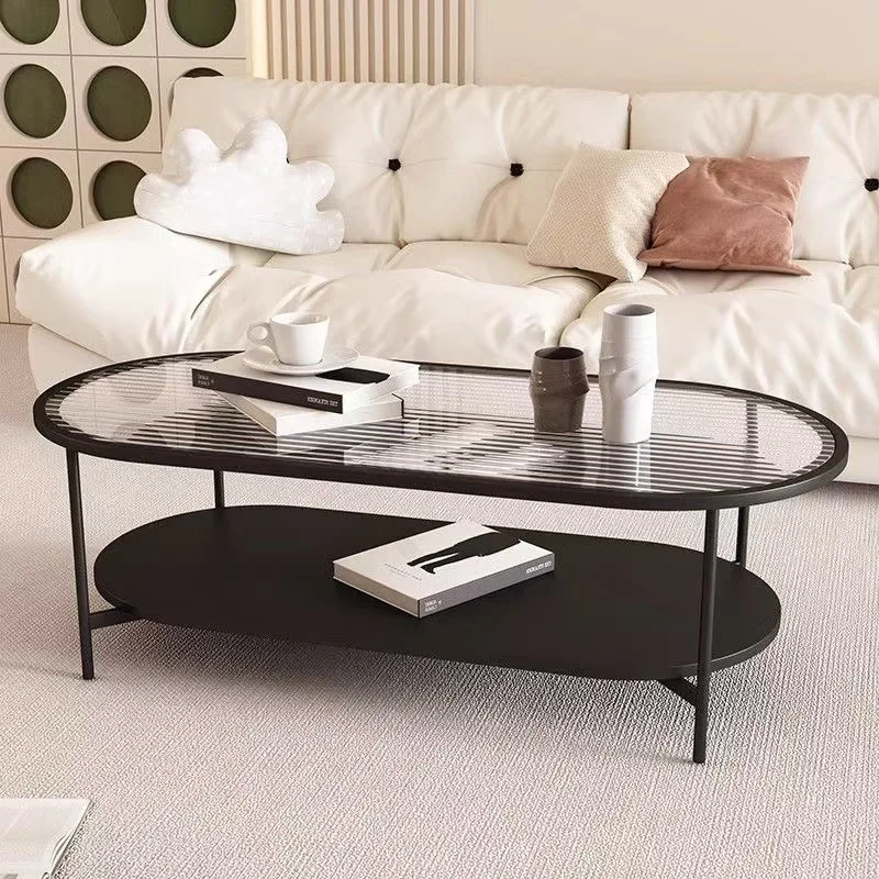 French cream style Internet celebrity oval glass coffee table living room household small apartment minimalist creative
French cream style Internet celebrity oval glass coffee table living room household small apartment minimalist creative