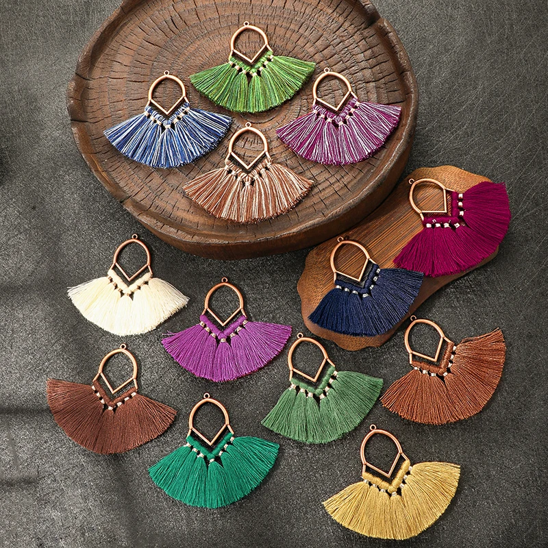 10pcs Jewelry Accessory Bohemian vintage tasselsMulti-color geometric fan-shaped pendant
10pcs Jewelry Accessory Bohemian vintage tasselsMulti-color geometric fan-shaped pendant