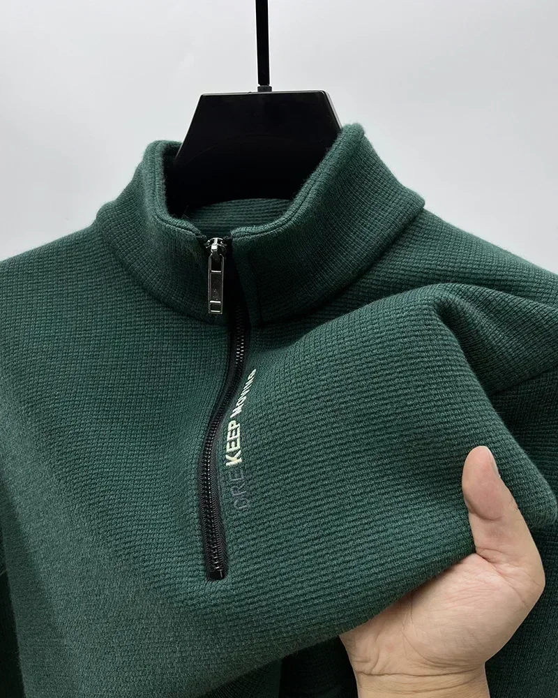 Warm Hoodie Luxury Clothing Turtleneck Vintage New Men's Knitwear Solid Color Chunky Half Zipper Thickening Sweater Men Clothing
Warm Hoodie Luxury Clothing Turtleneck Vintage New Men's Knitwear Solid Color Chunky Half Zipper Thickening Sweater Men Clothing