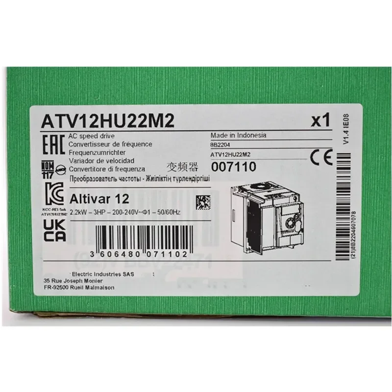 Original New In Stock Inverter ATV12HU22M2 Frequency Converter 2.2KW 220V
Original New In Stock Inverter ATV12HU22M2 Frequency Converter 2.2KW 220V