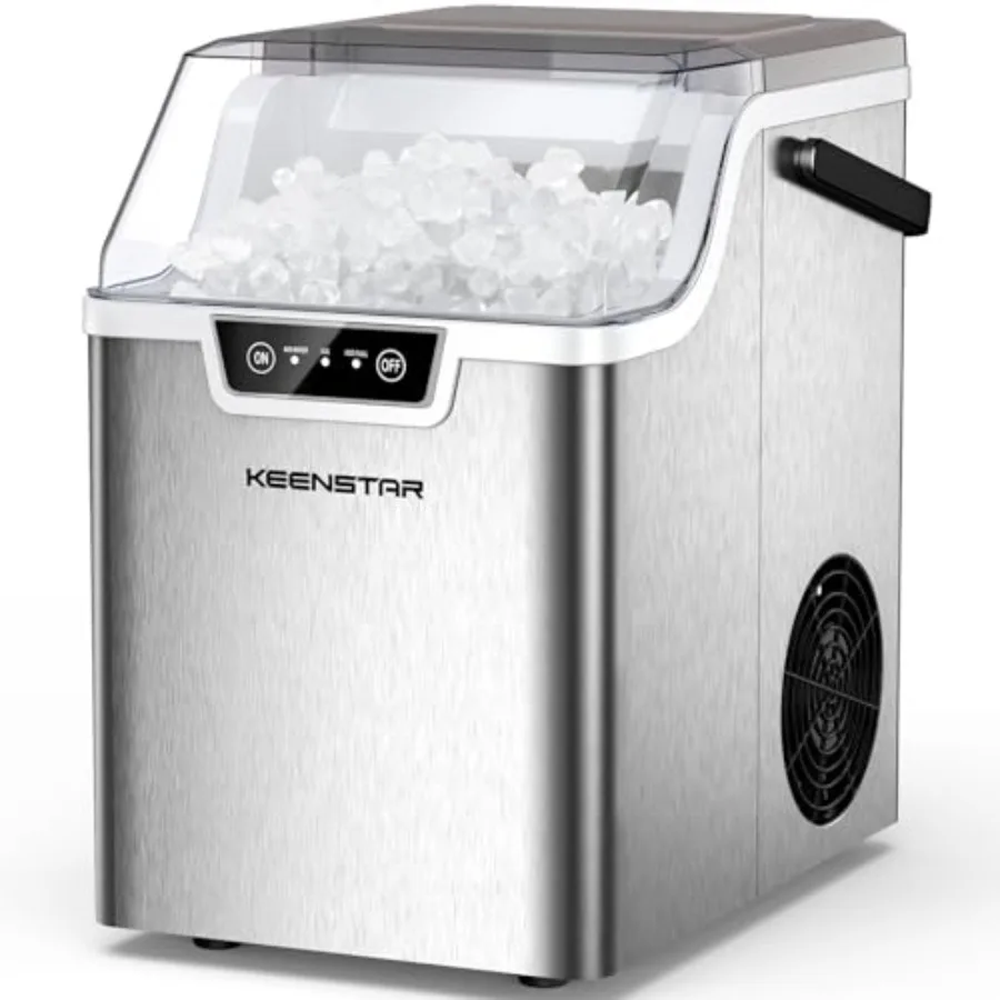 Countertop ice maker for home/party/RV/camping, stainless steel, silver, produces 40lbs/24H soft chewable pebble ice with auto-
Countertop ice maker for home/party/RV/camping, stainless steel, silver, produces 40lbs/24H soft chewable pebble ice with auto-