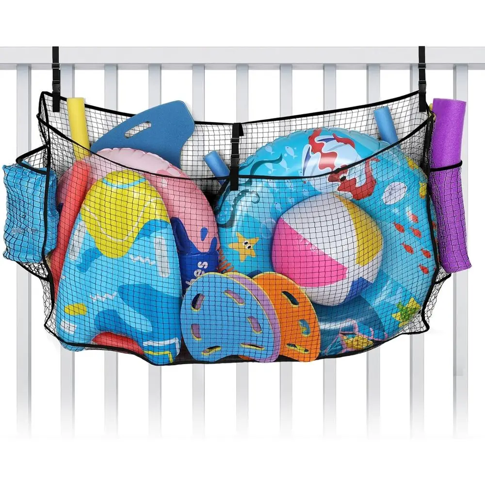 Large Pool Float Toy Storage Net - 59 x 11.8 x 33.5 in Durable Mesh Organizer with Straps, Poolside Net for Toys, Inflatable Rat
Large Pool Float Toy Storage Net - 59 x 11.8 x 33.5 in Durable Mesh Organizer with Straps, Poolside Net for Toys, Inflatable Rat
