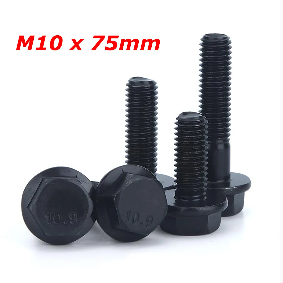 M10*75mm Hexagon Head with Flange Cap Screws Hex Washer Head Bolts Hex Flange Screw Grade 10.9 Steel Black
M10*75mm Hexagon Head with Flange Cap Screws Hex Washer Head Bolts Hex Flange Screw Grade 10.9 Steel Black