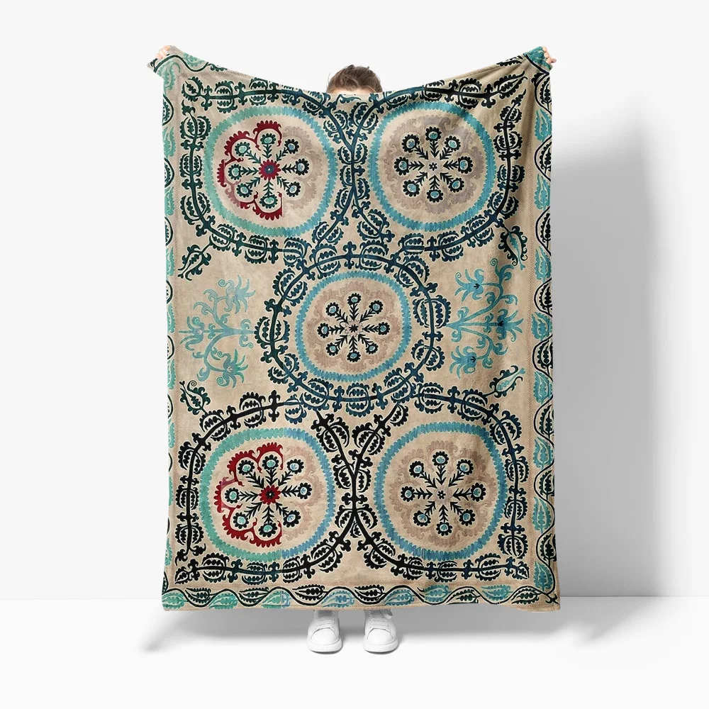 Decorative Embroidered Patchwork Throw Blanket with Floral Paisley Pattern for Sofa Bed Living Room Cushion Cover
Decorative Embroidered Patchwork Throw Blanket with Floral Paisley Pattern for Sofa Bed Living Room Cushion Cover
