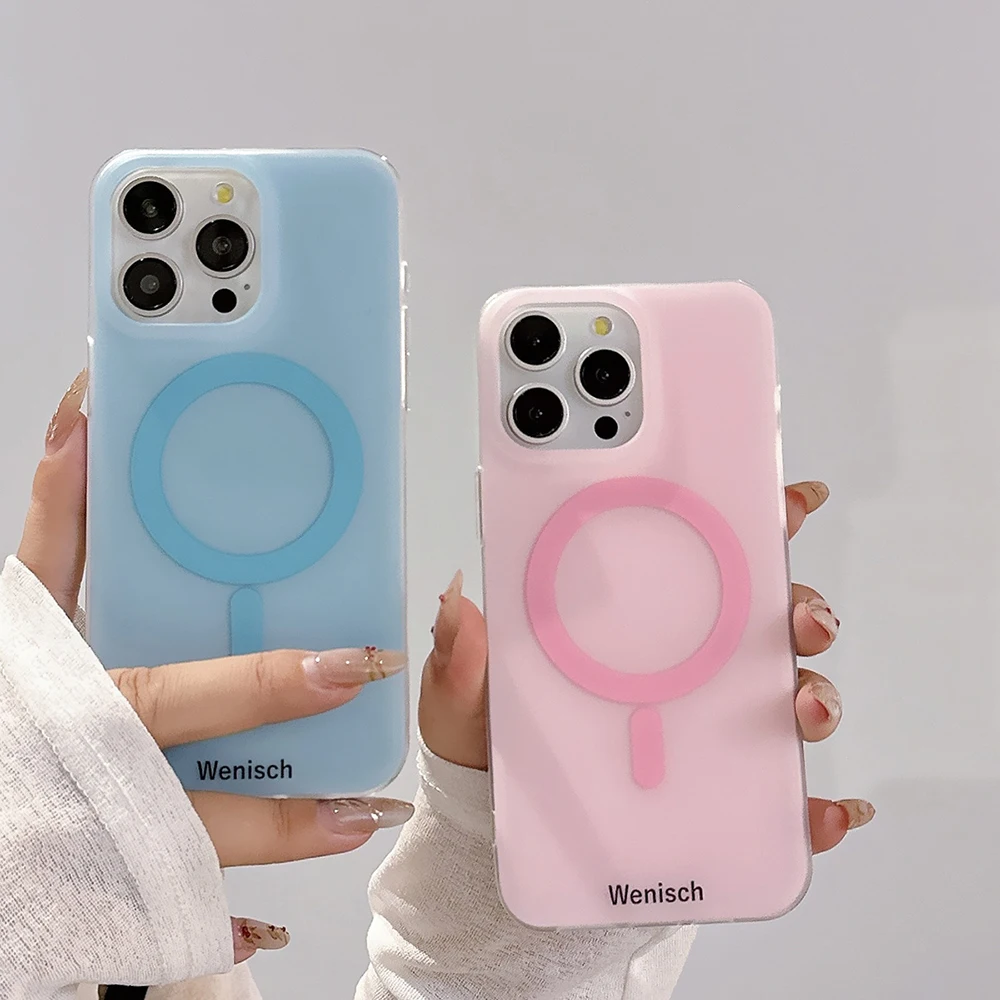 For Magesafe Magnetic Transparent Wireless Charge Phone Case For iPhone 14 15 Pro 12 13 Pro Max Shockproof Back Cover Soft Funda
For Magesafe Magnetic Transparent Wireless Charge Phone Case For iPhone 14 15 Pro 12 13 Pro Max Shockproof Back Cover Soft Funda