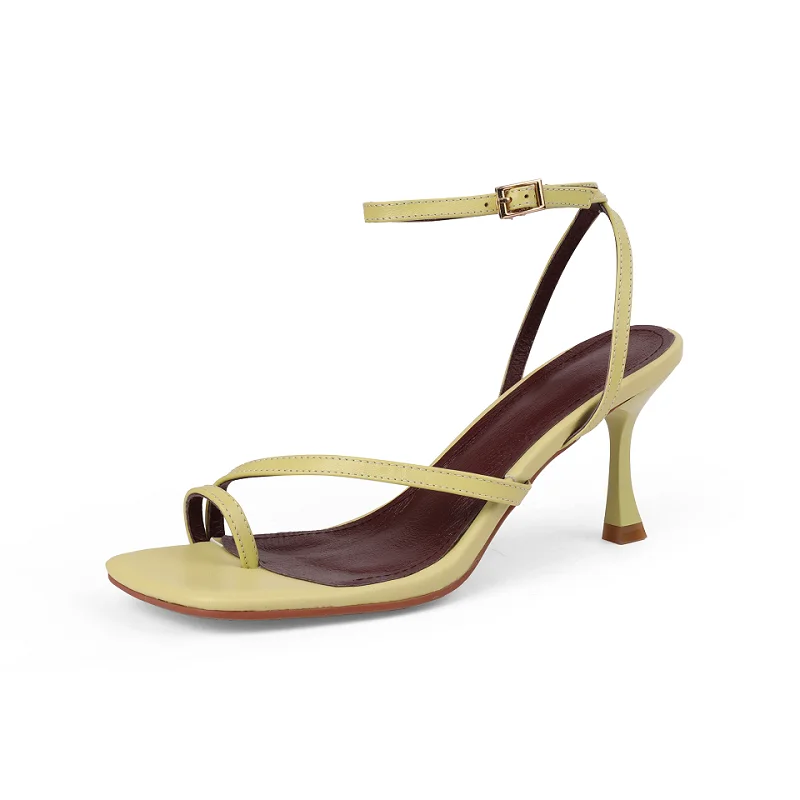 Women's Summer Sandals Buckle Strap Elegant Lady Pumps And Heels Narrow Band Genuine Leather Dresss Party Shoes One Strap Sandal
Women's Summer Sandals Buckle Strap Elegant Lady Pumps And Heels Narrow Band Genuine Leather Dresss Party Shoes One Strap Sandal