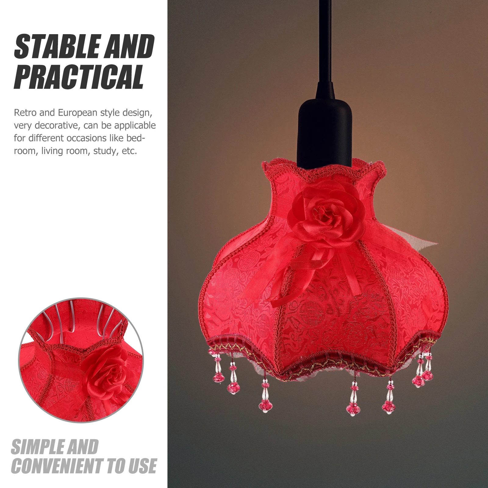 Retro Lampshade European Style Fabric Cover Red Table Floor Lamp Shades Light Shade Large Home Bedroom Office Decor
Retro Lampshade European Style Fabric Cover Red Table Floor Lamp Shades Light Shade Large Home Bedroom Office Decor