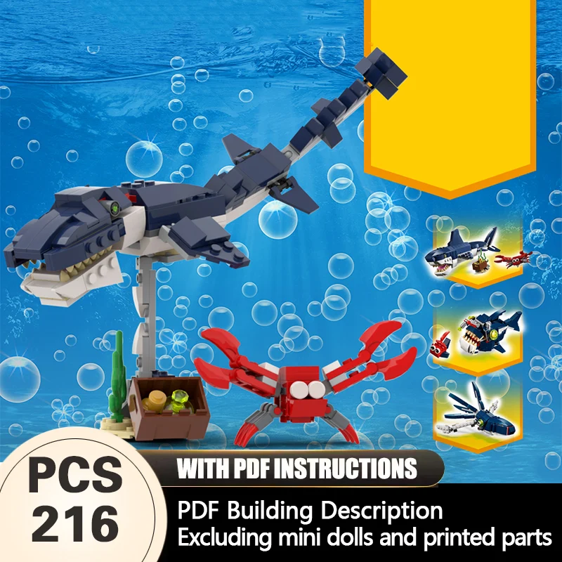 Creators Animal Series Model MOC Building Bricks 4-In-1 Mosasaurus Modular Technology Gifts Holiday Assemble Children Toys Suit
Creators Animal Series Model MOC Building Bricks 4-In-1 Mosasaurus Modular Technology Gifts Holiday Assemble Children Toys Suit