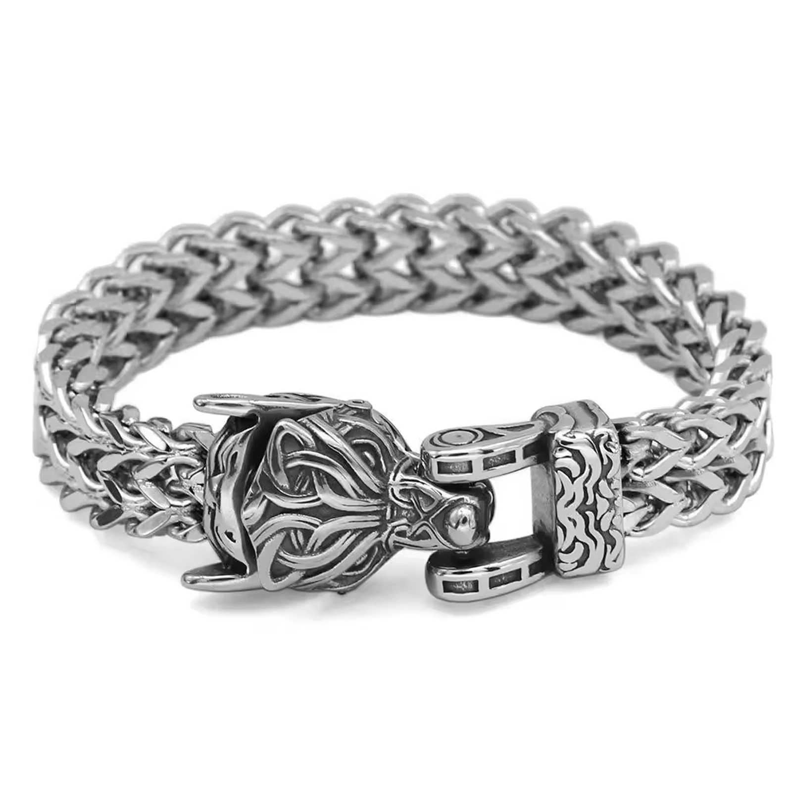 FNADAO-Wolf Viking Bracelet Men Stainless Steel Jewelry Hip Hop Wholesale Mens Bracelet Cuban Chian
FNADAO-Wolf Viking Bracelet Men Stainless Steel Jewelry Hip Hop Wholesale Mens Bracelet Cuban Chian