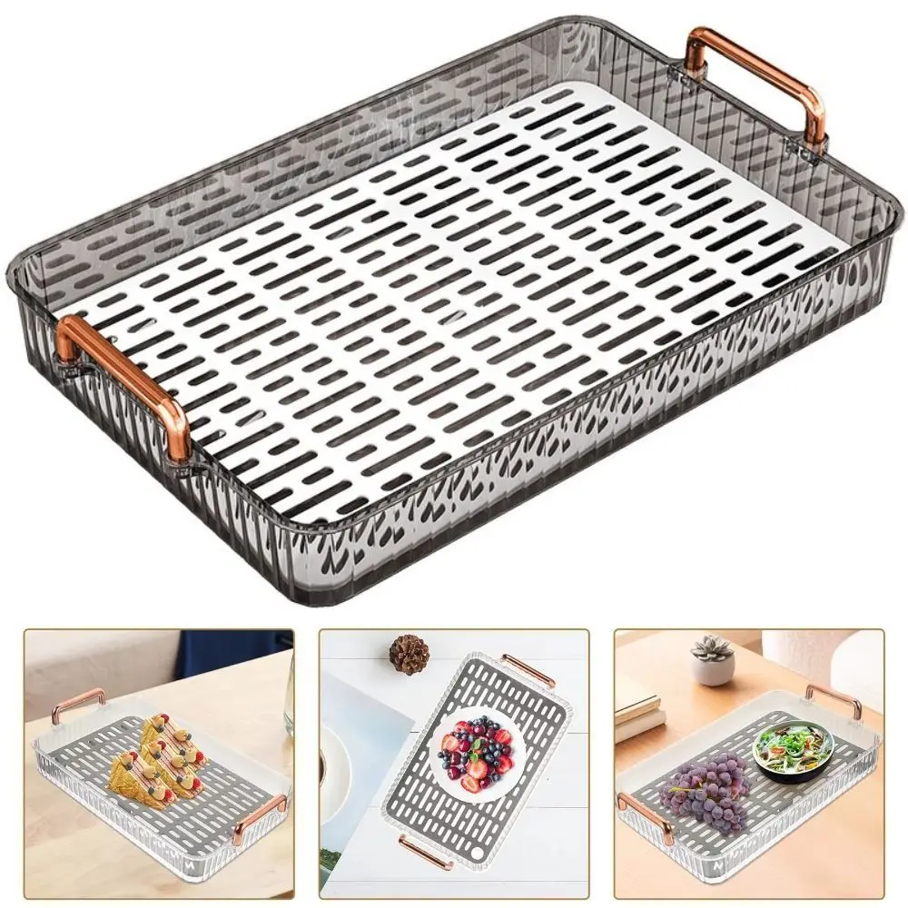 Double-layer Drain Tea Tray Large Capacity Clear Tableware Storage Tray Detachable with Handle Serving Plate Counter Organizer
Double-layer Drain Tea Tray Large Capacity Clear Tableware Storage Tray Detachable with Handle Serving Plate Counter Organizer