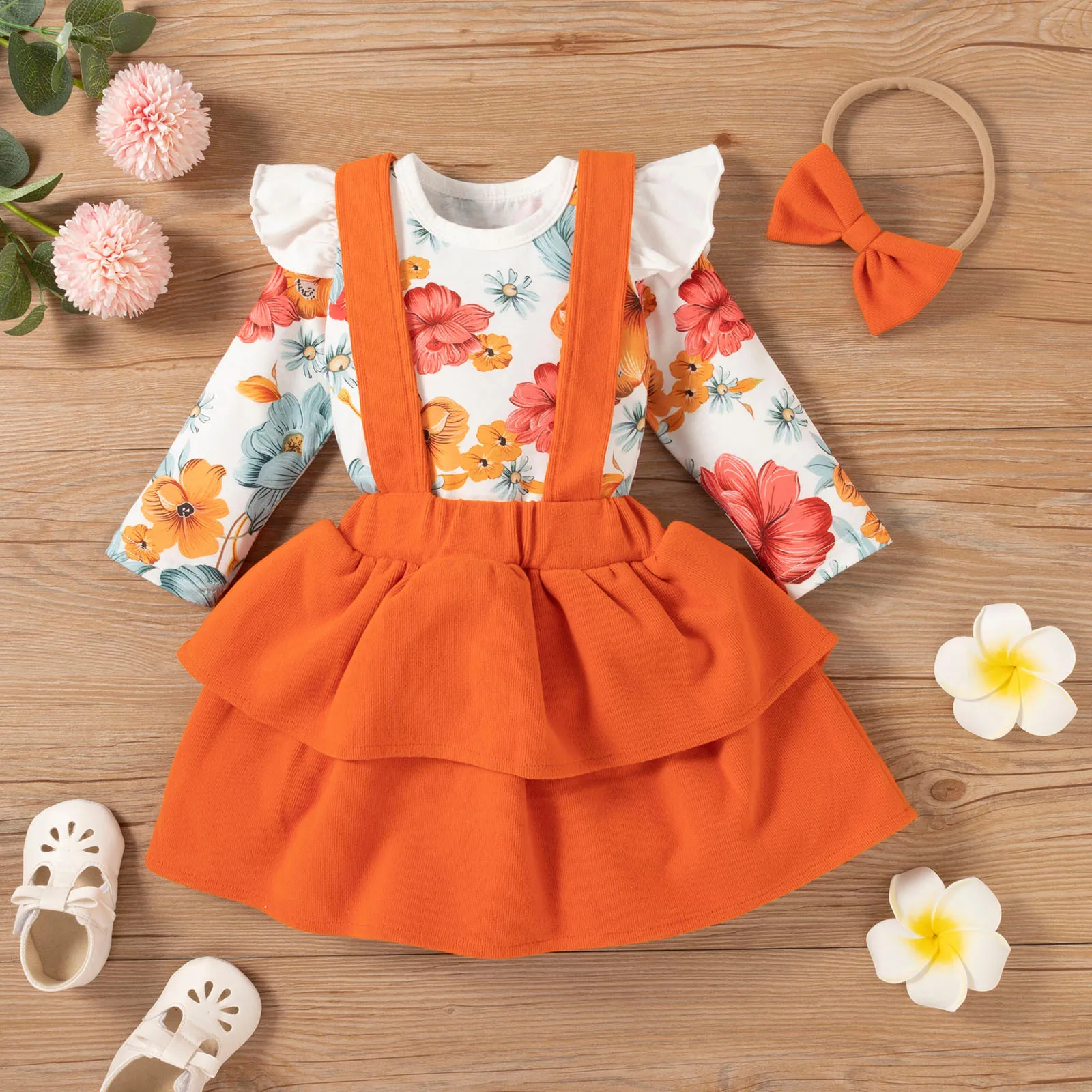Christmas Baby Clothes Infant Baby Girls Clothes Floral Long Sleeves Romper Tops Suspender Skirt With Infant Girl Clothes Winter
Christmas Baby Clothes Infant Baby Girls Clothes Floral Long Sleeves Romper Tops Suspender Skirt With Infant Girl Clothes Winter
