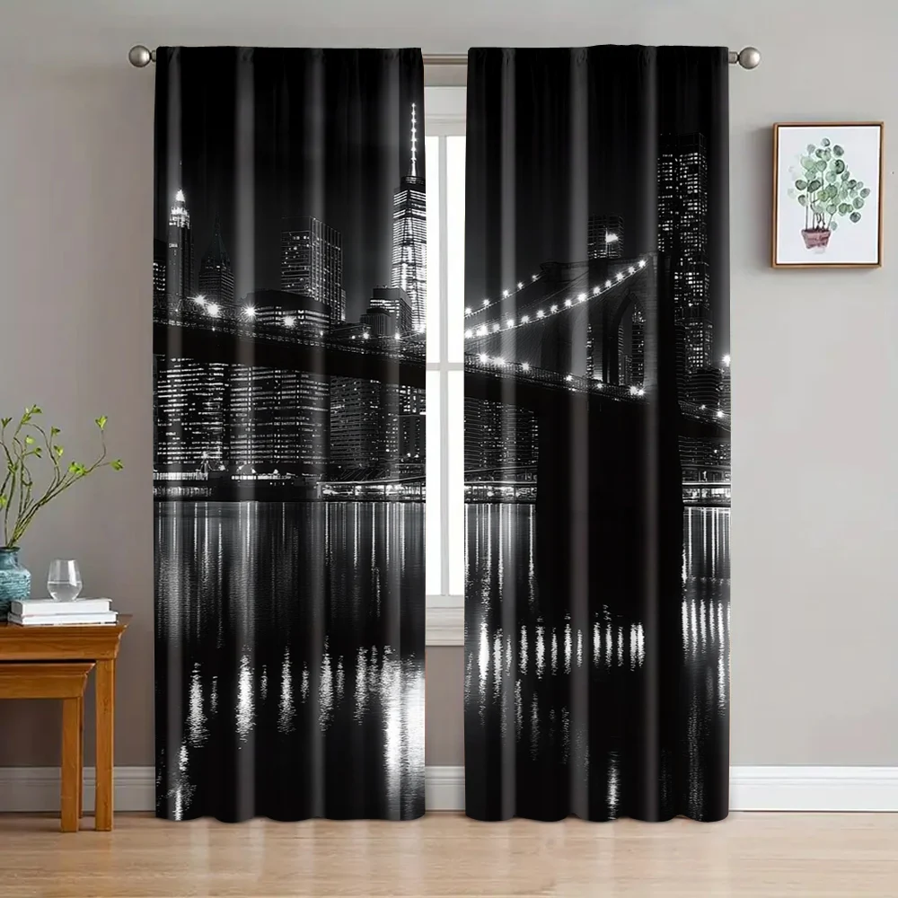 2pc, Window Curtains New York City Skyline and Bridges Fabric,Without Electricity Party Decorations for Bedroom Office Living
2pc, Window Curtains New York City Skyline and Bridges Fabric,Without Electricity Party Decorations for Bedroom Office Living