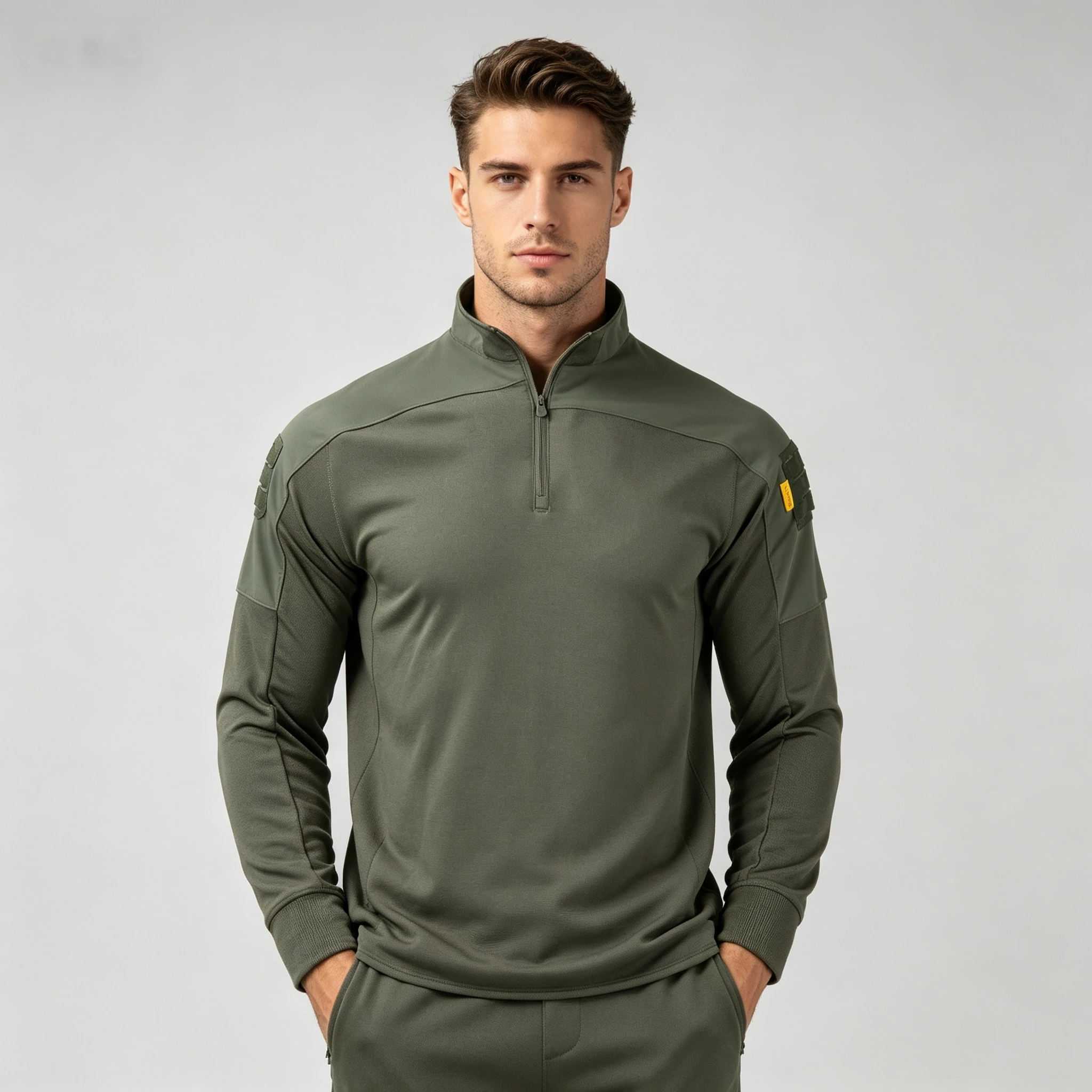 Outdoor Men Tactical Long Sleeve Pullover Half Zip Stand Collar Breathable Combat Shirt Military Hunting Climbing Training Wear
Outdoor Men Tactical Long Sleeve Pullover Half Zip Stand Collar Breathable Combat Shirt Military Hunting Climbing Training Wear