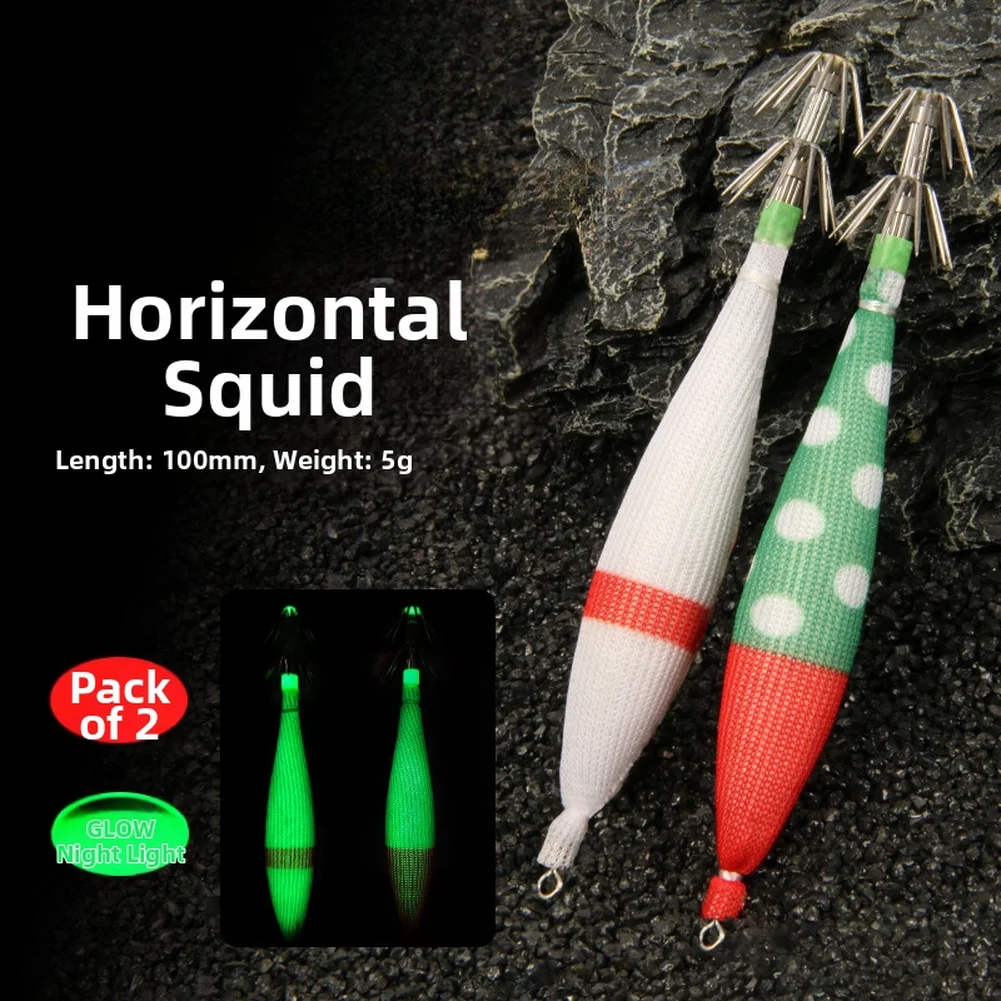 2pcs Squid Jig Lure Hook 10cm/5g 360 °rotatable Ring Luminous Floating Sutte Squid Shrimp Lure Hook Tip Fishing Accessories
2pcs Squid Jig Lure Hook 10cm/5g 360 °rotatable Ring Luminous Floating Sutte Squid Shrimp Lure Hook Tip Fishing Accessories