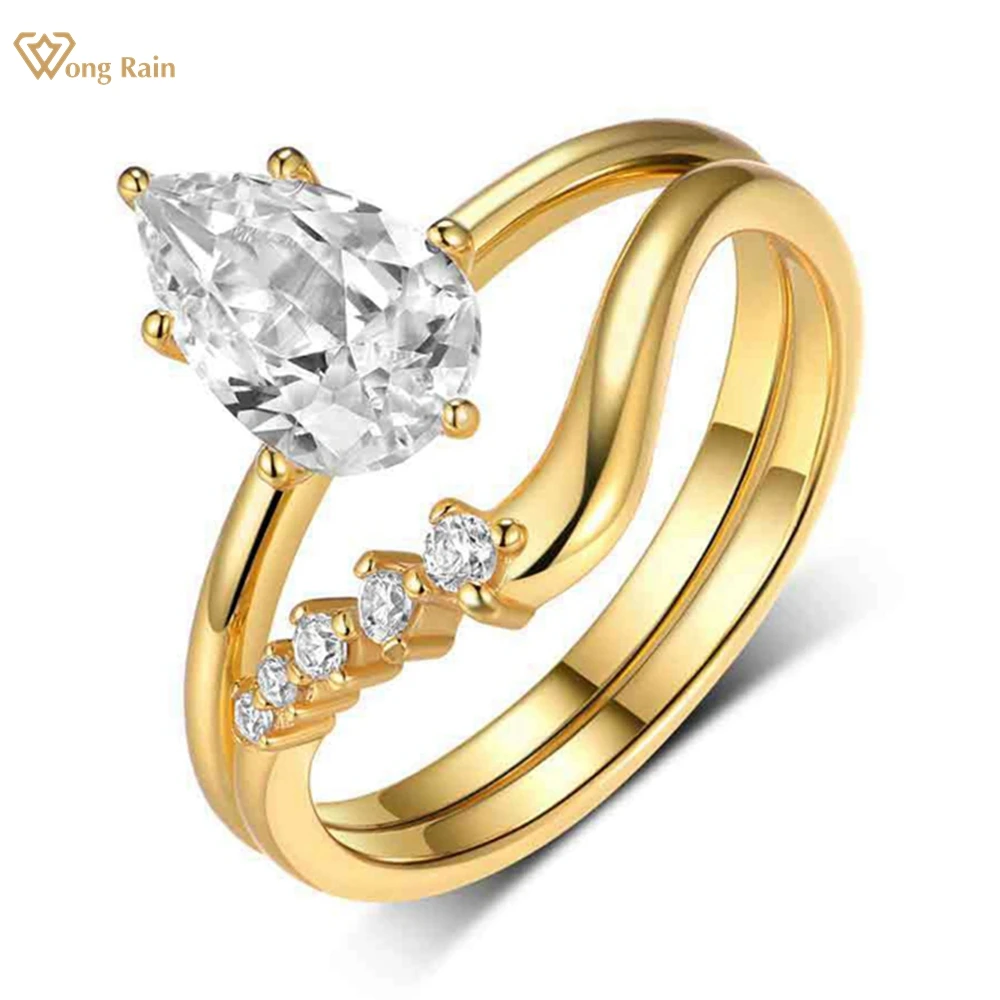 Wong Rain Solid 925 Sterling Silver 3EX VVS1 1.5 CT Real Moissanite Diamonds Gemstone Wedding Party Rings Set 2Pcs Fine Jewelry
Wong Rain Solid 925 Sterling Silver 3EX VVS1 1.5 CT Real Moissanite Diamonds Gemstone Wedding Party Rings Set 2Pcs Fine Jewelry