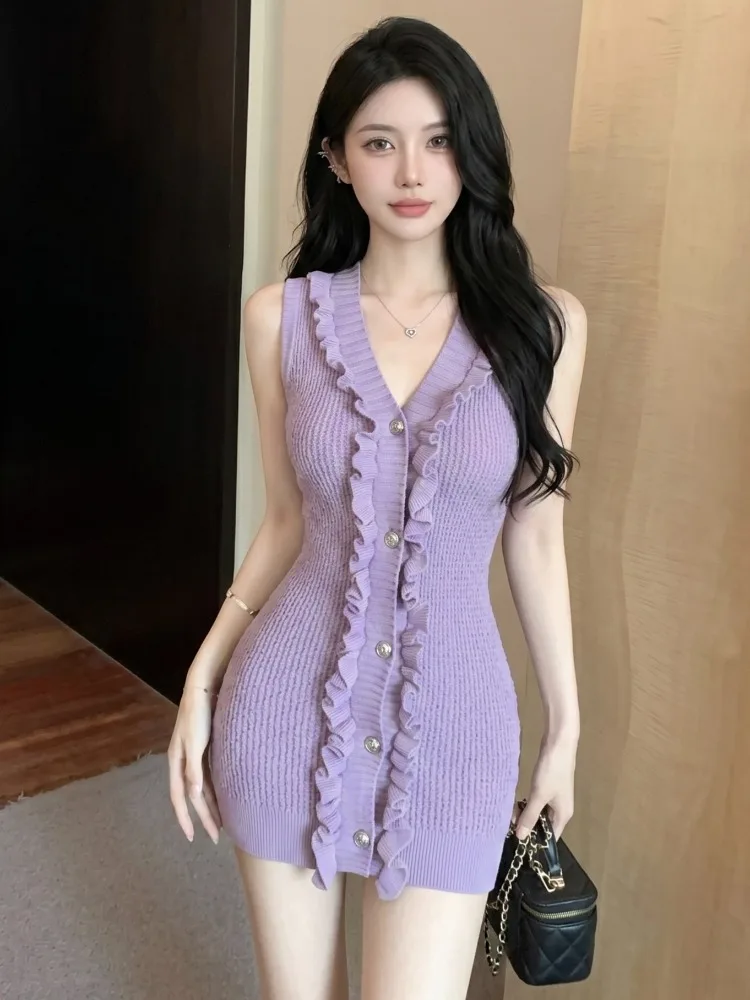 Elegant Purple Lady Style Dress Women's Summer New Body Shape Highlighting Waist Cinched Short Skirt Wrap around Design
Elegant Purple Lady Style Dress Women's Summer New Body Shape Highlighting Waist Cinched Short Skirt Wrap around Design