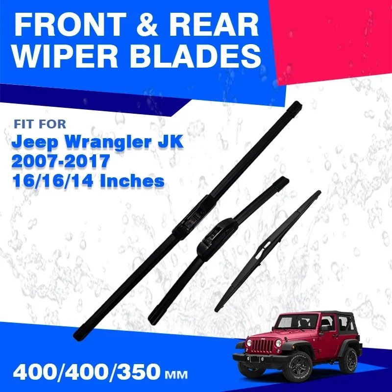 For Jeep Wrangler JK 2007-2017 Front Rear Wiper Blades Windscreen Window Windshield Brushes Car Accessories 2008 2009 2015 2016
For Jeep Wrangler JK 2007-2017 Front Rear Wiper Blades Windscreen Window Windshield Brushes Car Accessories 2008 2009 2015 2016