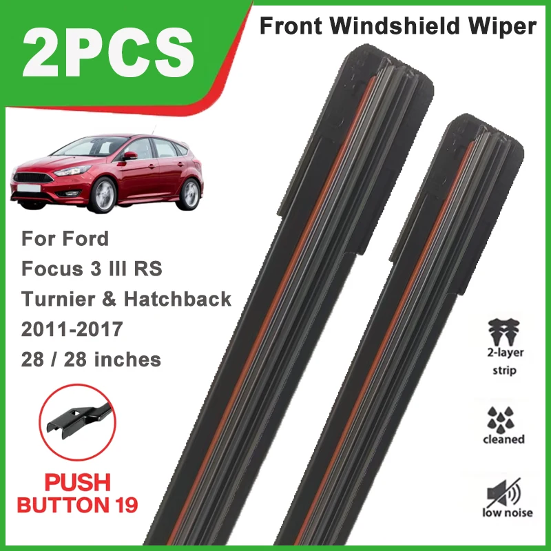 2PCS Double Rubber Front Wiper Blades For Ford Focus 3 III RS Turnier & Hatchback 2011-2017 Windshield Windscreen Car Parts
2PCS Double Rubber Front Wiper Blades For Ford Focus 3 III RS Turnier & Hatchback 2011-2017 Windshield Windscreen Car Parts