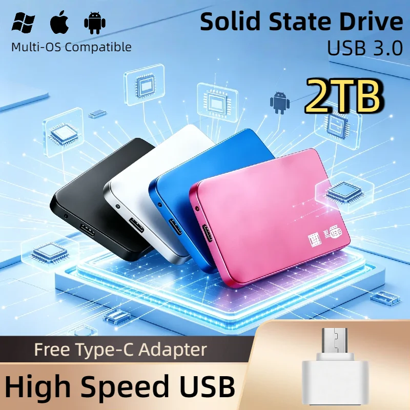 2TB Original Portable External SSD USB 3.0 Fast Transmission Massive Storage Hard Drive For Laptop PC Desktop Mac Ultra
2TB Original Portable External SSD USB 3.0 Fast Transmission Massive Storage Hard Drive For Laptop PC Desktop Mac Ultra