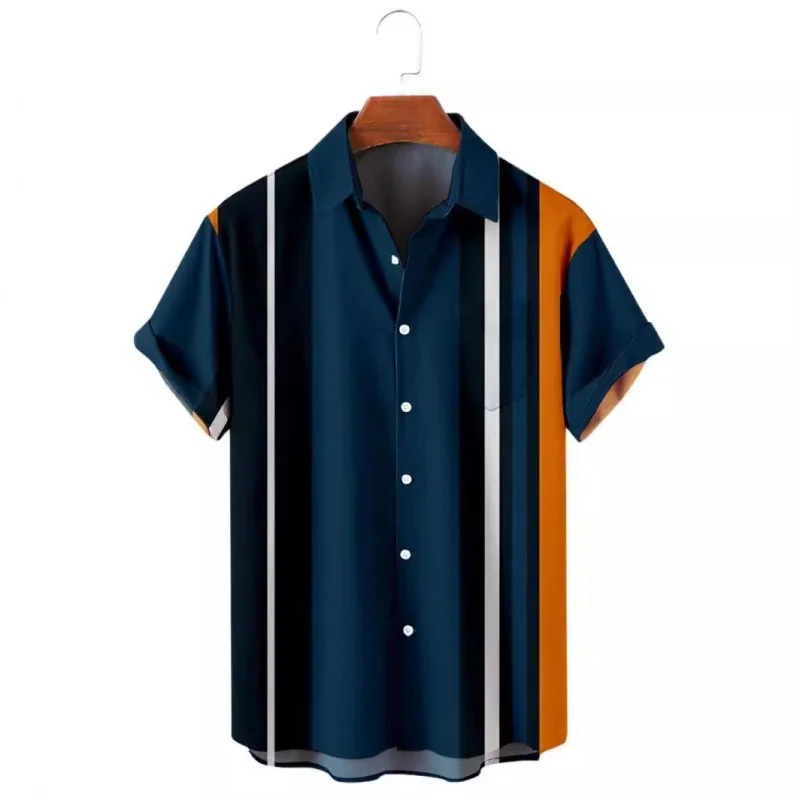 2025 New Hawaiian Men'S Colorful Striped Short Sleeve Shirt Casual Top Men Clothing
2025 New Hawaiian Men'S Colorful Striped Short Sleeve Shirt Casual Top Men Clothing