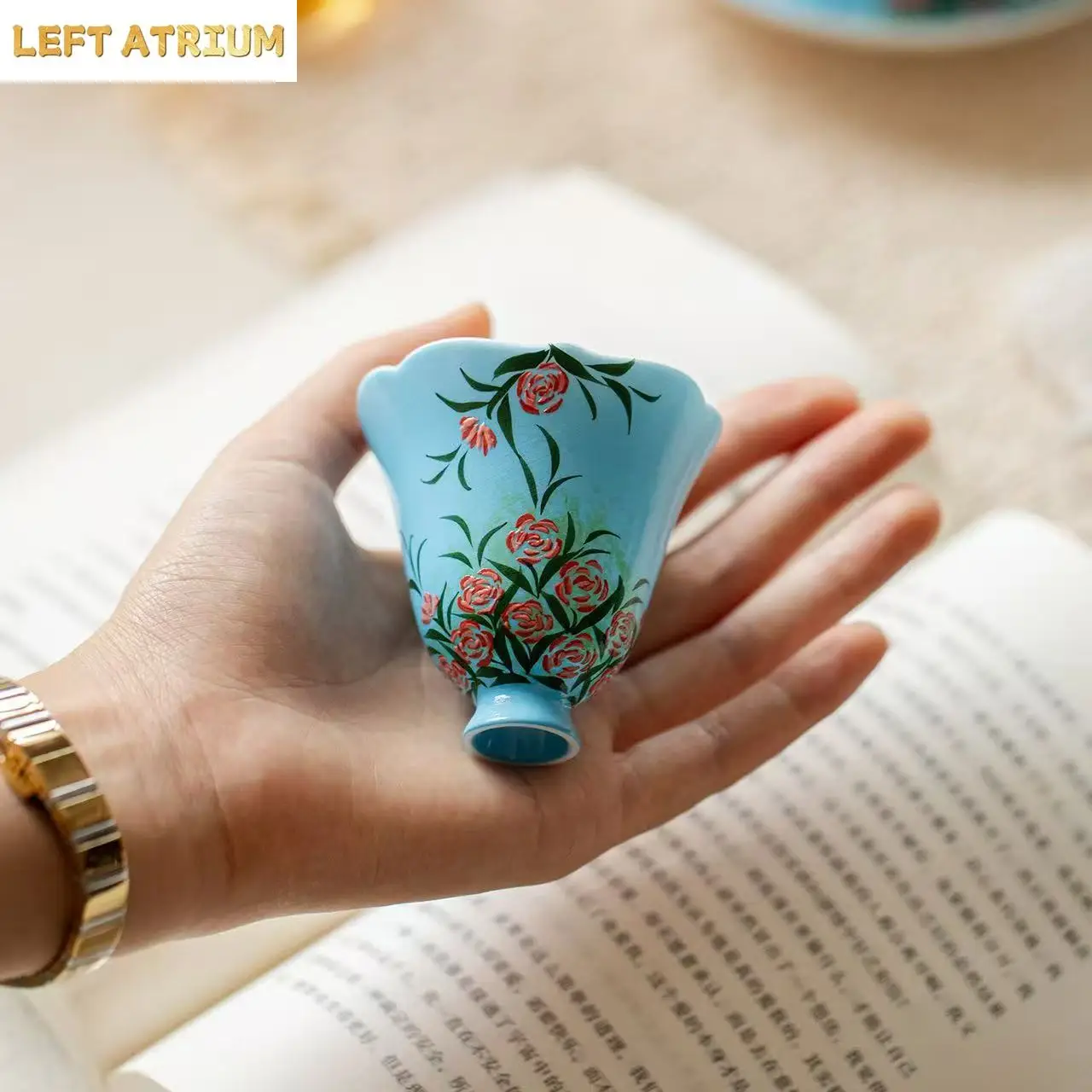 2Pc 45ML Oil Painting Style Rose High Value Hand-painted Ceramic Teacup Chinese Kung Fu TeaSet Flower Mouth Cup Household TeaCup
2Pc 45ML Oil Painting Style Rose High Value Hand-painted Ceramic Teacup Chinese Kung Fu TeaSet Flower Mouth Cup Household TeaCup