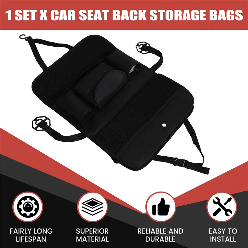 Leather Car Seat Back Storage Bag, Rear Multi-Functional Hanging Box, Dining Table Style For Car Use
Leather Car Seat Back Storage Bag, Rear Multi-Functional Hanging Box, Dining Table Style For Car Use
