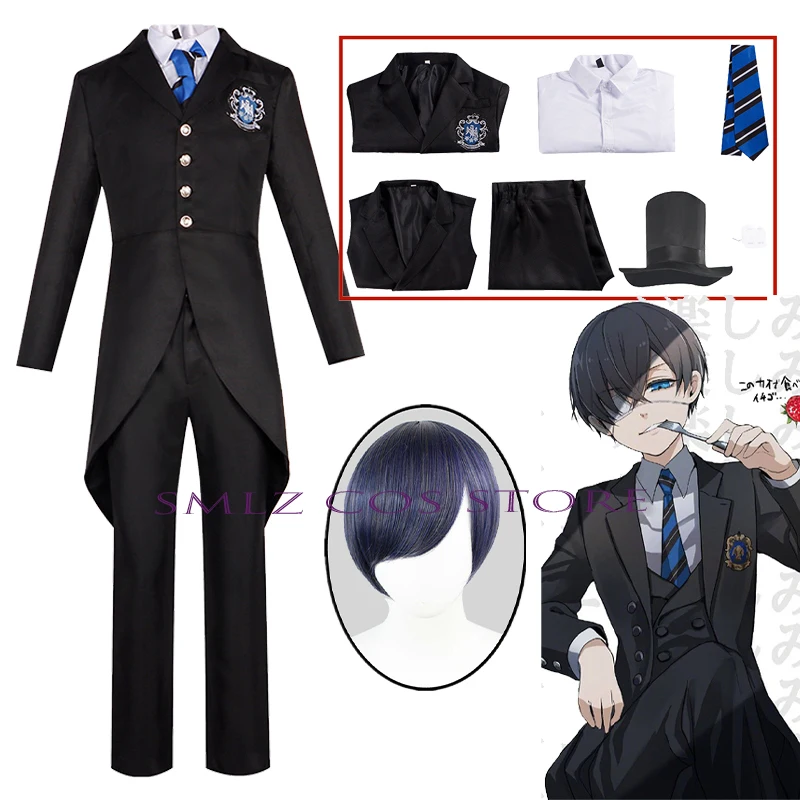 Anime Black Butler Ciel Phantomhive Cosplay Ciel Cosplay Costume School Uniform Black Butler Cosplay Suits Wig Outfits for Man
Anime Black Butler Ciel Phantomhive Cosplay Ciel Cosplay Costume School Uniform Black Butler Cosplay Suits Wig Outfits for Man
