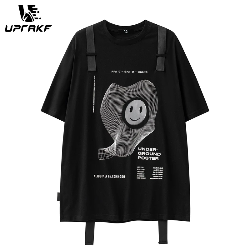 UPRAKF Hip Hop Y2K Men T Shirt Oversize Ribbon Harajuku Style Smile Face Graphic Cotton Short Sleeve Black Top Tee Summer Casual
UPRAKF Hip Hop Y2K Men T Shirt Oversize Ribbon Harajuku Style Smile Face Graphic Cotton Short Sleeve Black Top Tee Summer Casual