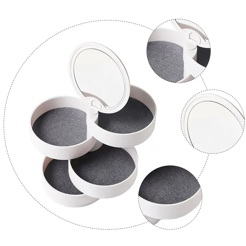 Вращающийся многослойный органайзер для ювелирных изделий, небольшой космический ящик для хранения ювелирных изделий для серег, колец, браслетов, ожерелий, аксессуаров
Вращающийся многослойный органайзер для ювелирных изделий, небольшой космический ящик для хранения ювелирных изделий для серег, колец, браслетов, ожерелий, аксессуаров