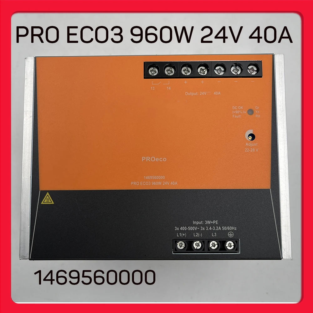 Импульсный источник питания PRO ECO3 960 Вт, 24 В, 40 А для Weidmuller 1469560000
Импульсный источник питания PRO ECO3 960 Вт, 24 В, 40 А для Weidmuller 1469560000