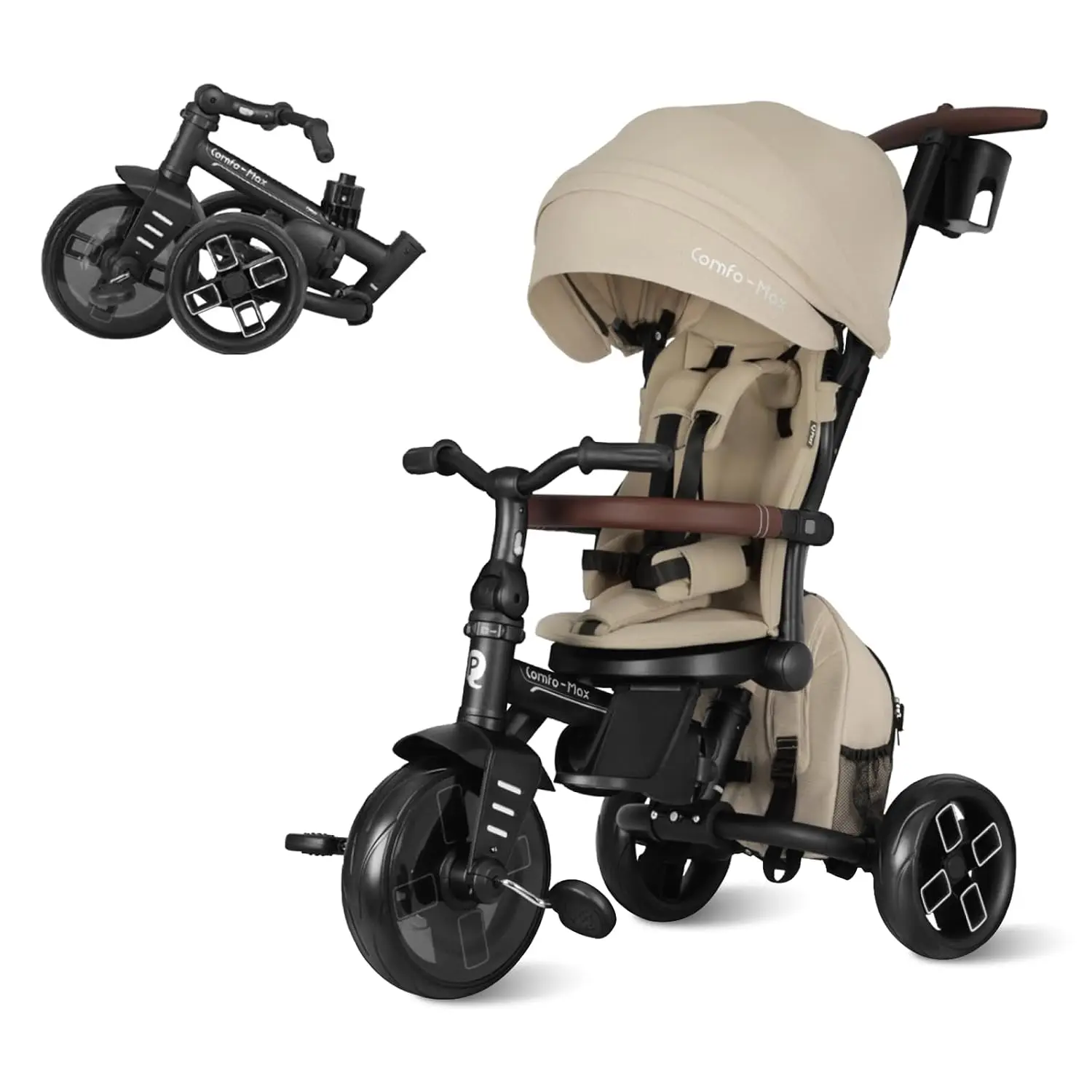 Toddler Bike Stroller for Baby 10 Months to 6 Years, 8-in-1 Foldable Trike with Adjustable Handle and Canopy
Toddler Bike Stroller for Baby 10 Months to 6 Years, 8-in-1 Foldable Trike with Adjustable Handle and Canopy