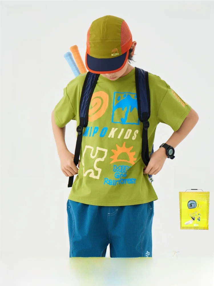 Mipo Summer Children's T-Shirt Polyester Fiber Loose Fit Sporty Short Sleeve Outdoor Sun Protection Quick Dry Trendy Kids' Top
Mipo Summer Children's T-Shirt Polyester Fiber Loose Fit Sporty Short Sleeve Outdoor Sun Protection Quick Dry Trendy Kids' Top