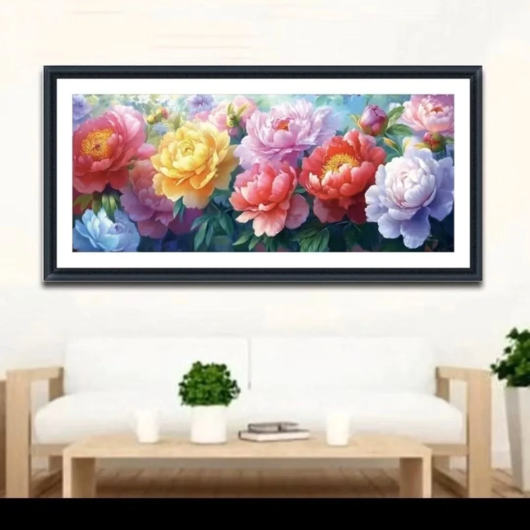 108x50cm Needlework Cross Stitch set for Full Embroidery Kit,9ct Rose Peony Flower Printed Pattern Wedding Wall Decor
108x50cm Needlework Cross Stitch set for Full Embroidery Kit,9ct Rose Peony Flower Printed Pattern Wedding Wall Decor