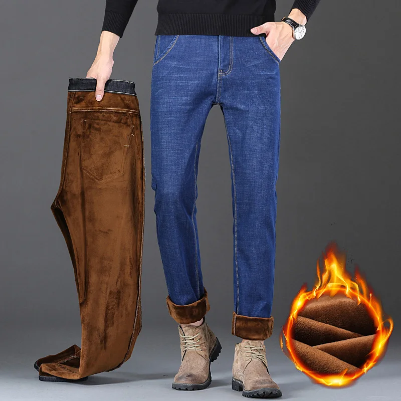 Men Winter Classic Fleece Fashion Business Brand Retro Denim Trousers Casual Stretch Slim Jeans Men Warm Pants Jeans
Men Winter Classic Fleece Fashion Business Brand Retro Denim Trousers Casual Stretch Slim Jeans Men Warm Pants Jeans