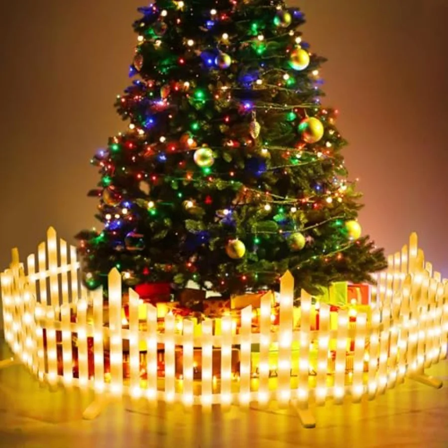 Christmas Tree Fence Light - Christmas Decorations Lights 8 Pack Picket Fence for Indoor Outdoor Christmas Decor Plug-in 8 Mode
Christmas Tree Fence Light - Christmas Decorations Lights 8 Pack Picket Fence for Indoor Outdoor Christmas Decor Plug-in 8 Mode