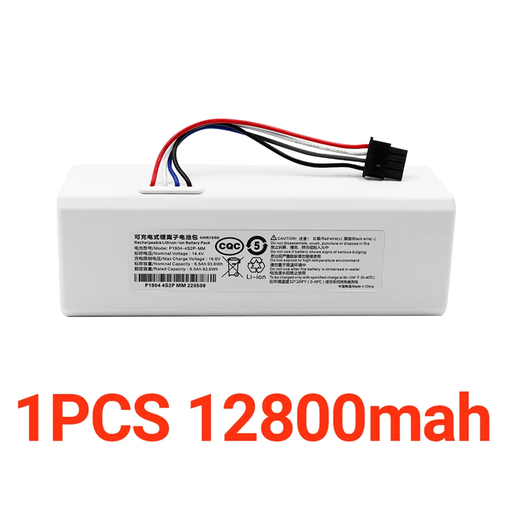 12800mAh Robot Battery 1C P1904-4S1P-MM for Xiaomi Mijia Mi STYTJ01ZHM Vacuum Cleaner Sweeping Mopping Robot Replacement Battery
12800mAh Robot Battery 1C P1904-4S1P-MM for Xiaomi Mijia Mi STYTJ01ZHM Vacuum Cleaner Sweeping Mopping Robot Replacement Battery