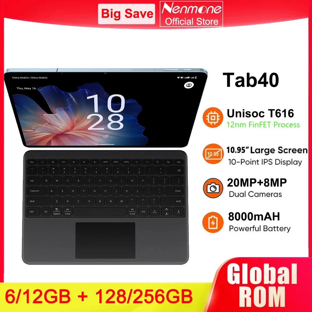 Планшет Nenmone Tab40 Android 13 4G LTE Unisoc T616, 8-ядерный, 10,95 дюйма, 2K, 12 ГБ ОЗУ, 256 ГБ ПЗУ, Type-C, 8000 мАч, разблокировка, нераспечатанная
Планшет Nenmone Tab40 Android 13 4G LTE Unisoc T616, 8-ядерный, 10,95 дюйма, 2K, 12 ГБ ОЗУ, 256 ГБ ПЗУ, Type-C, 8000 мАч, разблокировка, нераспечатанная