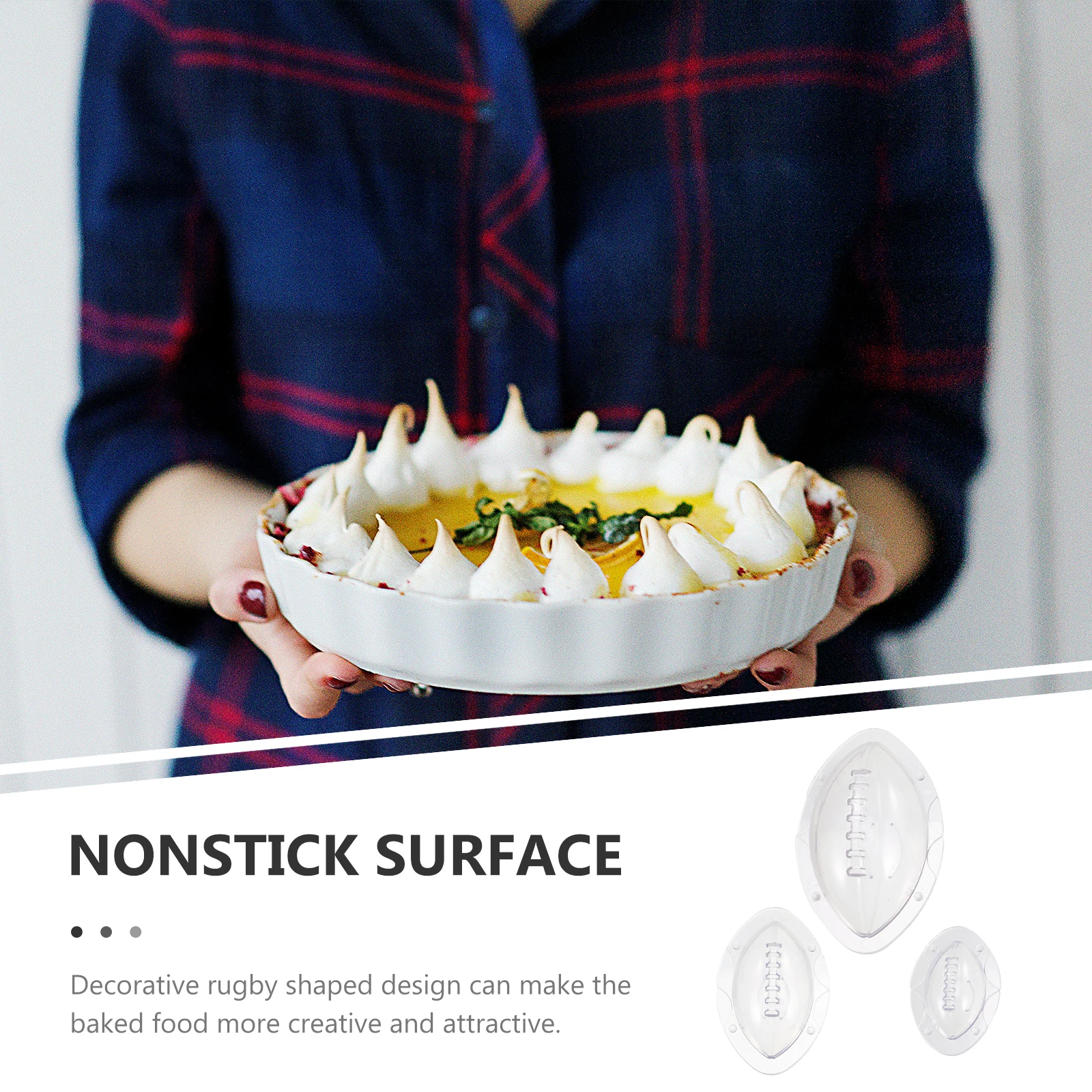 3pcs Clear Rugby Baking Household Making Mold Nonstick Chocolate Molds Creative Diy Kitchen Tools Sturdy Transparent Demould
3pcs Clear Rugby Baking Household Making Mold Nonstick Chocolate Molds Creative Diy Kitchen Tools Sturdy Transparent Demould