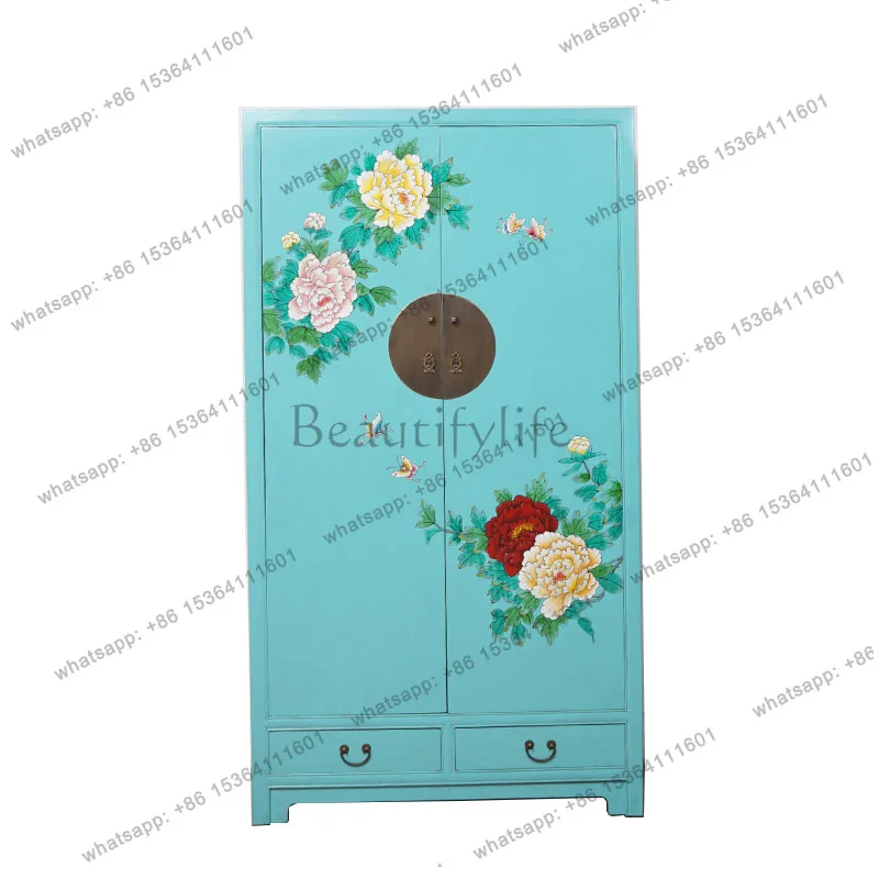 New Chinese hand-painted bedroom home wardrobe storage cabinet
New Chinese hand-painted bedroom home wardrobe storage cabinet