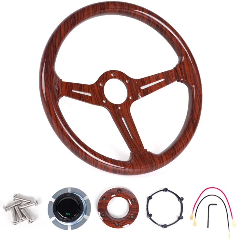 ABS Walnut Texture Racing Steering Wheel 14 Inch Lightweight Heat Resistant Universal For Enhancing Vehicle Aesthetics
ABS Walnut Texture Racing Steering Wheel 14 Inch Lightweight Heat Resistant Universal For Enhancing Vehicle Aesthetics