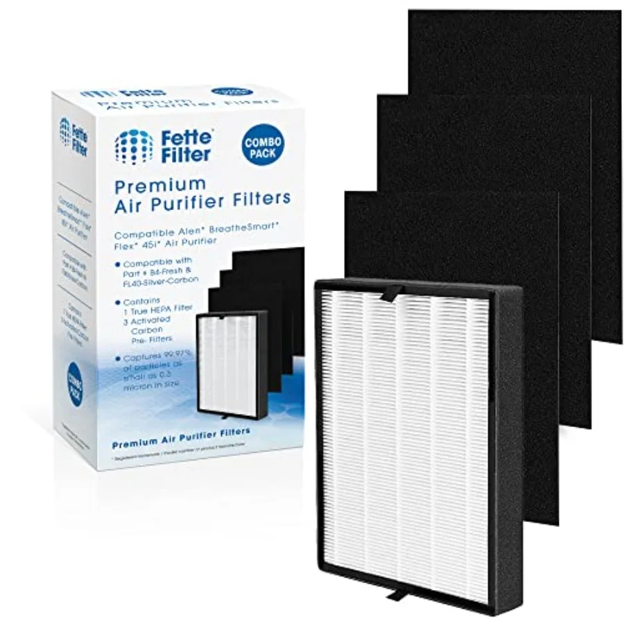 -45i True Replacement Filter, Compatible with Alen BreatheSmart Flex 45i Air Purifier Only, 3 Pre-Filter Replacements, Compare
-45i True Replacement Filter, Compatible with Alen BreatheSmart Flex 45i Air Purifier Only, 3 Pre-Filter Replacements, Compare