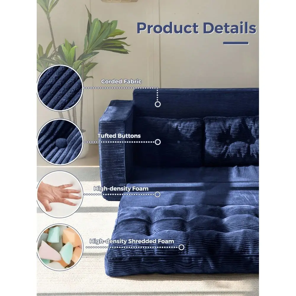 Convertible Sofa Bed,PullOut Double Sofa Bed,2In1 Folding Sofa Bed Filled With HighDensity Sponge,Folding Floor Sofa With Pillow
Convertible Sofa Bed,PullOut Double Sofa Bed,2In1 Folding Sofa Bed Filled With HighDensity Sponge,Folding Floor Sofa With Pillow