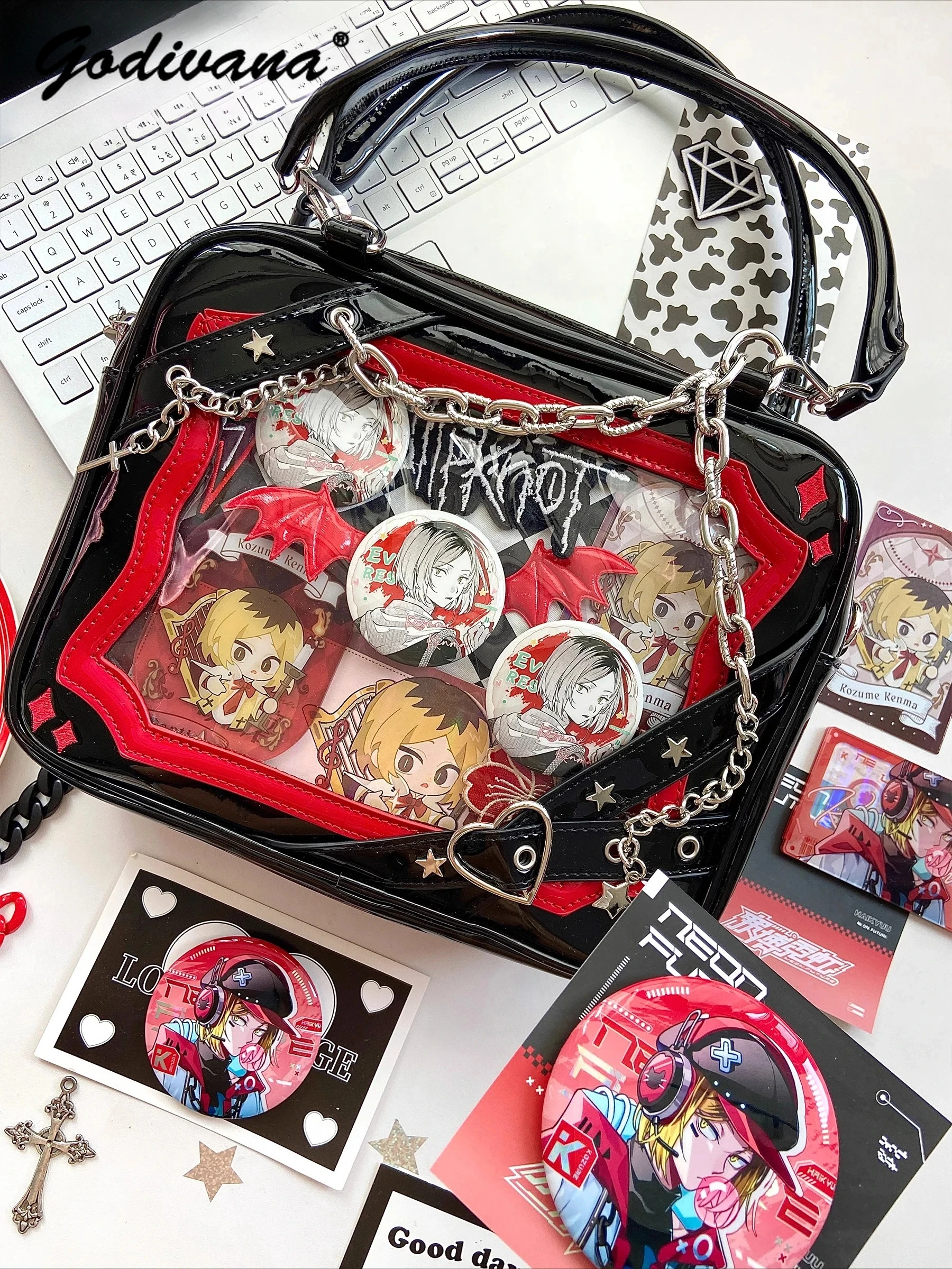 Original Lolita Japanese Ita Bag Women's Love Chain Square Shoulder Bag Subculture Y2K Trend Student Crossbody Tote Handbags
Original Lolita Japanese Ita Bag Women's Love Chain Square Shoulder Bag Subculture Y2K Trend Student Crossbody Tote Handbags