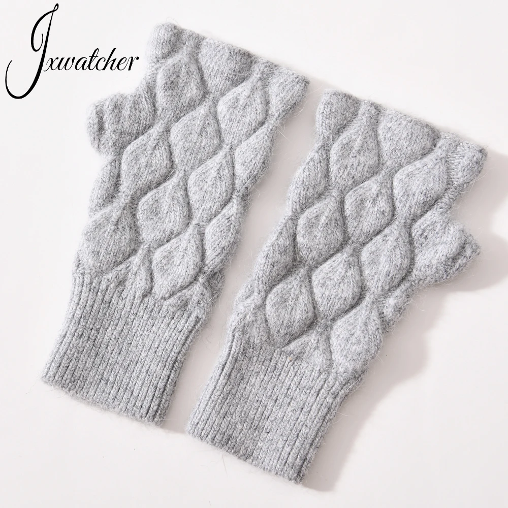 Jxwatcher Half Finger Knitted Gloves For Women Stylish Wool Blend Warm Fingerless Mittens Female High Quality Arm Crochet Gloves
Jxwatcher Half Finger Knitted Gloves For Women Stylish Wool Blend Warm Fingerless Mittens Female High Quality Arm Crochet Gloves