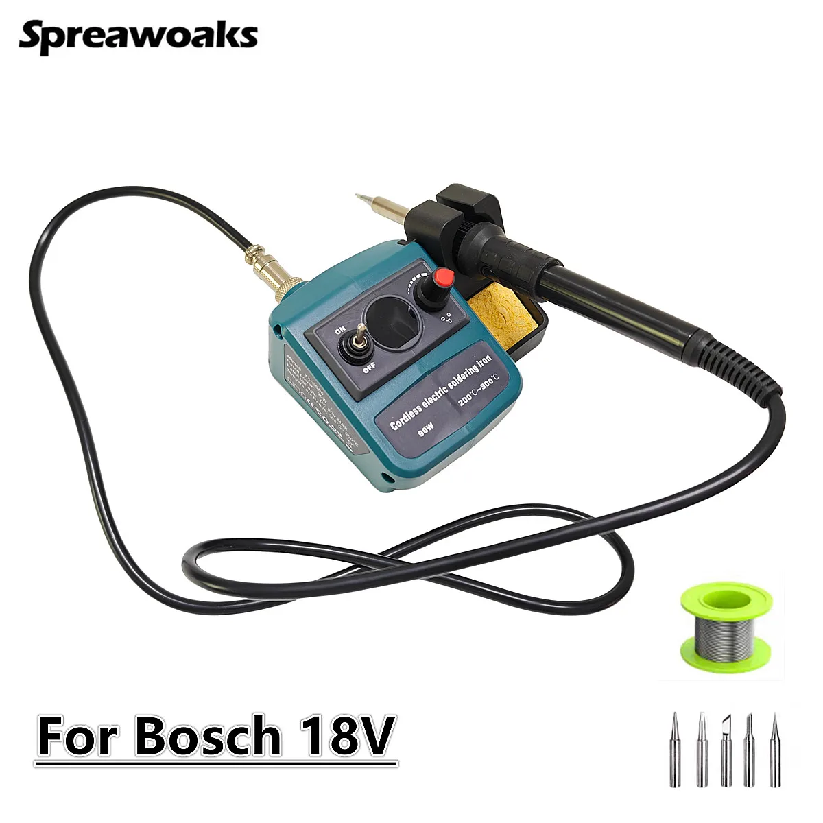 Cordless Electric Soldering Iron 200-500℃ Adjustment Welding Gun Torch Repair Power Tool With 5 Tips For Bosch 18V Battery
Cordless Electric Soldering Iron 200-500℃ Adjustment Welding Gun Torch Repair Power Tool With 5 Tips For Bosch 18V Battery
