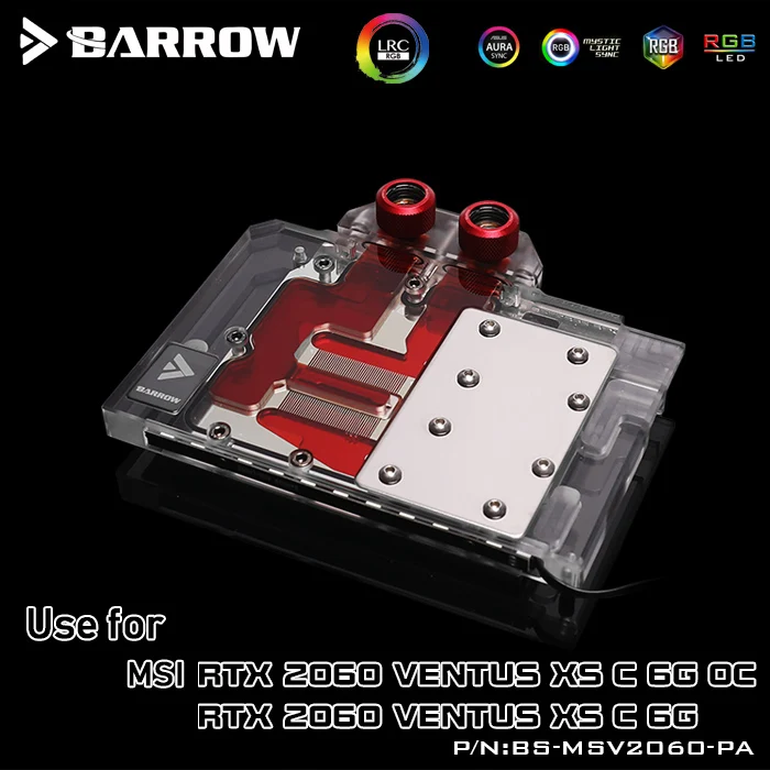 BARROW Water Block use for MSI RTX2060 Ventus XS C 6G OC / 5V 3PIN Header A-RGB
BARROW Water Block use for MSI RTX2060 Ventus XS C 6G OC / 5V 3PIN Header A-RGB