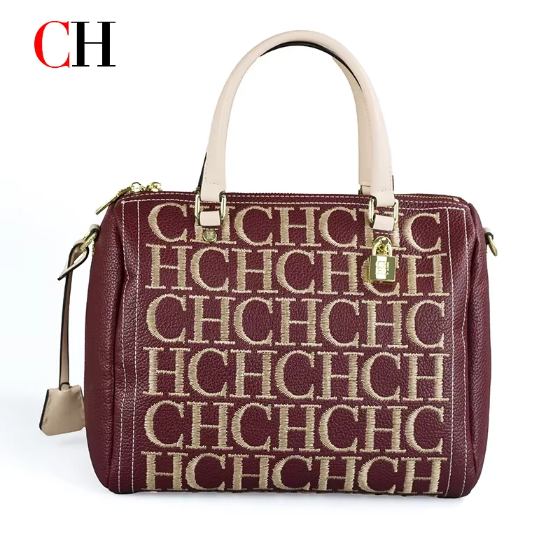 CH Vintage Monogram Embroidered Boston Bag Fashionable Top Handle Handbag For Women Daily Work Travel And Everyday Carry
CH Vintage Monogram Embroidered Boston Bag Fashionable Top Handle Handbag For Women Daily Work Travel And Everyday Carry