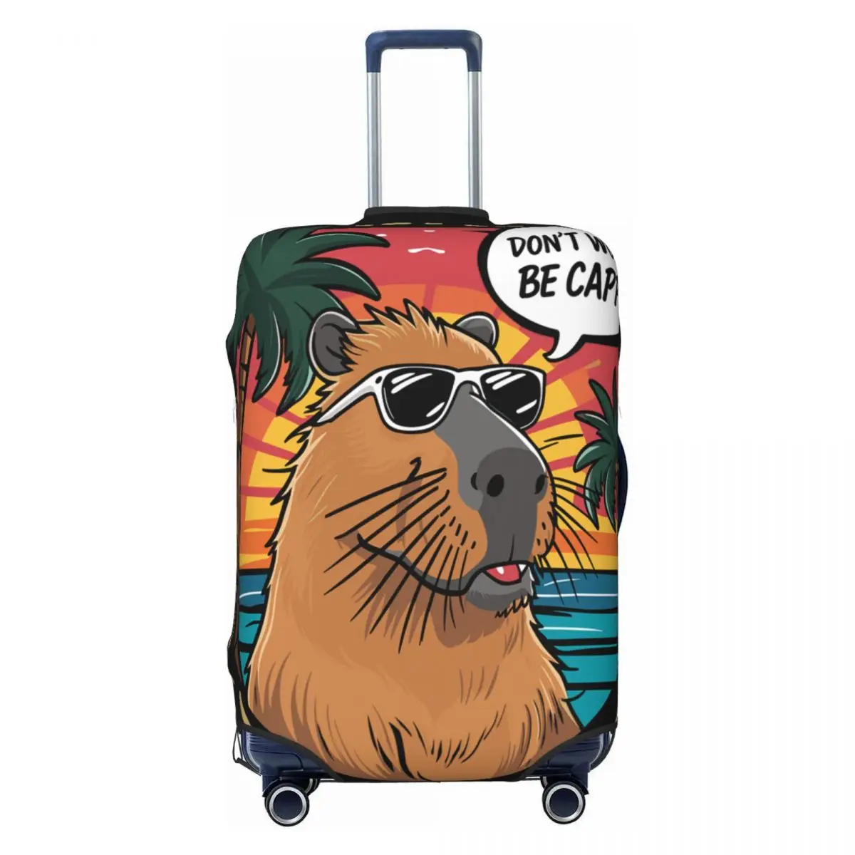 Custom Don't Worry Be Cappy Capybara Luggage Cover Cute Suitcase Protector Covers Suit For 18-32 inch
Custom Don't Worry Be Cappy Capybara Luggage Cover Cute Suitcase Protector Covers Suit For 18-32 inch